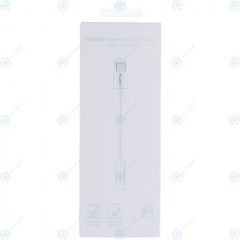 Adaptor Huawei USB tip C la mufă pentru căști de 3,5 mm CM20 alb (Blister UE) 55030086 foto