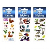 Abtibilduri - lenes, lama, panda, set 9-10 buc, Sticker Boo, 471544