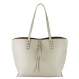 Geanta mare crem din piele naturala 1740 M8