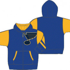 St. Louis Blues hanorac cu glugă pentru copii Faceoff Colorblocked Fleece Full-Zip - Dětské S (6 - 9 let)