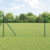 VidaXL St&acirc;lpi de Gard 2 pcs Verde 180 cm Oțel vopsit &icirc;n pulbere