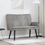 vidaXL Canapea cu două locuri Gri deschis 115 x 61 x 87 cm Catifea 42028913
