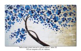 Cumpara ieftin Tablou pictat manual living, dormitor, Copacul vietii - 100x60cm ulei pe panza in cutit efect 3D, Fabulos!