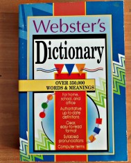 Titlu Webster&rsquo;s Dictionary Over 250,000 Words Meanings Ed. Landoll`s An 1993 brosata Dimensiuni 20 x 13 cm Pagini 336 350.000 cuvinte explicate