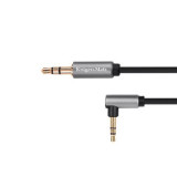 Cablu audio Kruger&amp;amp;Matz, 2 x jack stereo 3.5 mm tata, conector 90 grade, 1.8 m