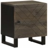 VidaXL Noptieră, negru, 40x33x46 cm, lemn masiv de mango 4017680