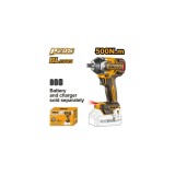 Masina de insurubat pistol cu impact 500 nm, 1/2&#039;&#039;, 2900 bpm, 20 v, brushless fara acumulator, pentru insurubare rapida - Ingco CIWLI20501