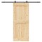 vidaXL Ușă glisantă cu set de feronerie 95x210 cm, lemn masiv de pin 3332722