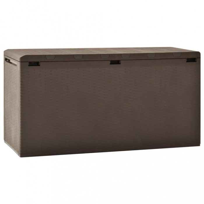 vidaXL Ladă de depozitare pentru grădină, maro, 114 x 47 x 60 cm
