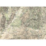 Harta Romaniei Meridionale &ndash; Targu Jiu si imprej., 1864, 50x70cm, reproducere