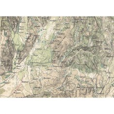 Harta Romaniei Meridionale &ndash; Targu Jiu si imprej., 1864, 50x70cm, reproducere