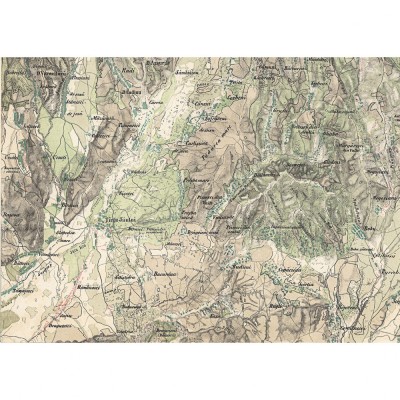 Harta Romaniei Meridionale &amp;ndash; Targu Jiu si imprej., 1864, 50x70cm, reproducere foto