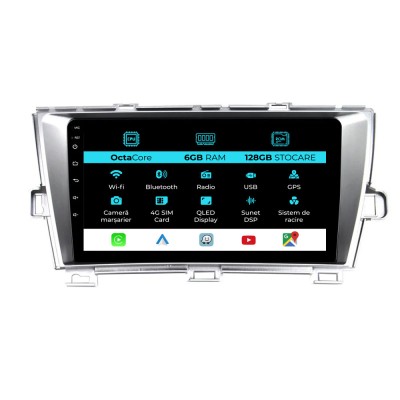 Navigatie Dedicata Toyota Prius W3 (2009 - 2015), 9Inch, 6Gb Ram, 128Gb Stocare, Carplay foto