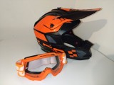Casca Moto Atv Cross Enduro Downhill + Ochelari 100% ,marimi disponibile S,M si L