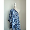 Eșarfă Mătase Naturală Animal Print Special Plus, Bleu/Albastru, 170x50cm, Made in Italy