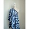 Eșarfă mătase naturală Animal print - albastru/bleu