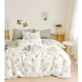 Lenjerie pat dublu,bumbac finet,6 piese,cearceaf normal 220x240cm, cearceaf pilota 200x220cm, 2 fete de perna 50x70, 2 fete de perna 70x70-A1077