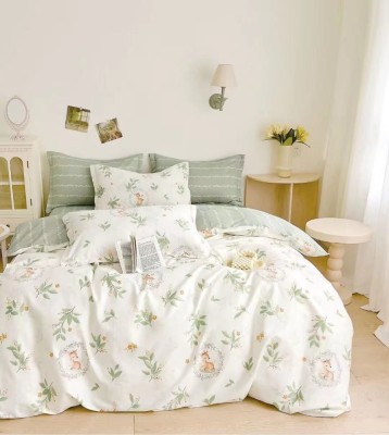 Lenjerie pat dublu,bumbac finet,6 piese,cearceaf normal 220x240cm, cearceaf pilota 200x220cm, 2 fete de perna 50x70, 2 fete de perna 70x70-A1077 foto