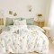 Lenjerie pat dublu,bumbac finet,6 piese,cearceaf normal 220x240cm, cearceaf pilota 200x220cm, 2 fete de perna 50x70, 2 fete de perna 70x70-A1077