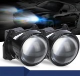 Kit 2x Lupe Bi-Led 3, &sup3; Faza scurta Faza lunga, 135W-150W, 12-14V, lumina alba rece, BZRSH