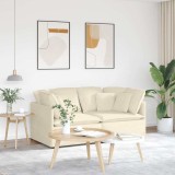 VidaXL Canapea modulară cu perne, crem, țesătură velur