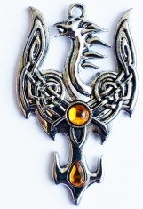 Pandantiv celtic Phoenix din Avalon foto