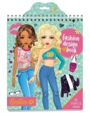 Carte de colorat, Fashion Design Book cu autocolante si sabloane incluse Besties