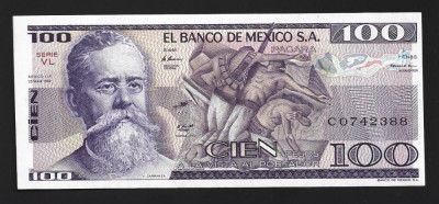 Mexic 100 Pesos 1982-UNC foto