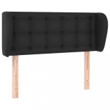 Cumpara ieftin Tablie de pat cu aripioare negru 83x23x78/88 cm piele ecologica