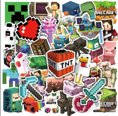 Set 50 stickere abțibilduri stickers Minecraft waterproof foto