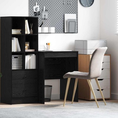 vidaXL Birou Stejar negru 60 x 50 x 76 cm Lemn compozit 869411 foto