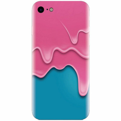 Husa silicon pentru Apple Iphone 8, Pink Liquid Dripping foto