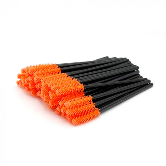 Set de 50 periuțe pentru extensii de gene, coral