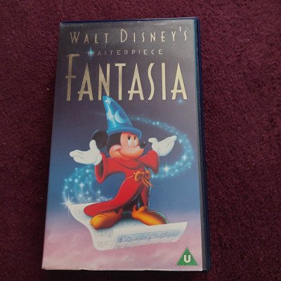 Capodopera de epocă a lui Walt Disney FANTASIA pe VHS,Caseta video vintage copii foto