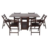 Set Masa plianta UTIL cu 6 Scaune pliante, wenge