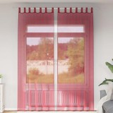 Perdele Voile cu Bucle 2 buc Roșu Vin 140x260 cm