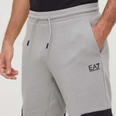 EA7 Emporio Armani pantaloni scurti din bumbac culoarea gri