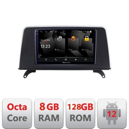 Navigatie BMW X5 X6 2009-2014 CIC Android Octa Core Qualcomm 2K Qled 8+128 DTS DSP 360 4G Optical CarStore Technology