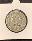 Moneda 5 reichsmark 1935 J argint Paul von Hindenburg