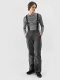 Pantaloni de schi cu bretele membrana 8000 pentru bărbați - gri, 4F Sportswear