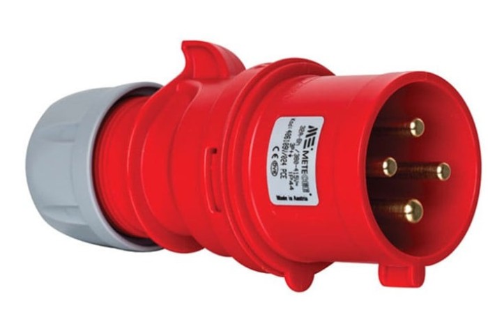 Fisa stecher 4 poli 3P+E 32A montaj pe cablu 6h 380V IP44 trifazic CEE mobil
