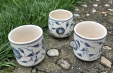 TREI VASE DIN CERAMICĂ, DECORATE MANUAL