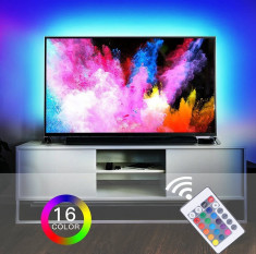 KIT Banda LED TV pentru iluminare ambientala AMBILIGHT spate TV alimentare USB foto