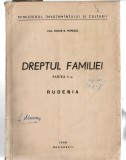 Dreptul familiei partea a II-a - Rudenia - Tudor R. Popescu, 1958