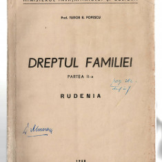 Dreptul familiei partea a II-a - Rudenia - Tudor R. Popescu, 1958
