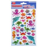 Autocolante cu pești și creaturi marine &ndash; Set de 36 bucăți, CMCLASS