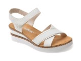 Cumpara ieftin Sandale RIEKER albe, V38G9, din piele ecologica