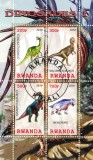 RWANDA 2010 - Dinozauri / blocuri ( 2 imagini)