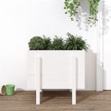 Cumpara ieftin Jardinieră de grădină, alb, 62x50x57 cm, lemn masiv de pin