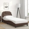 VidaXL Cadru de pat cu tăblie, maro, 80x200 cm, piele ecologică 3208056